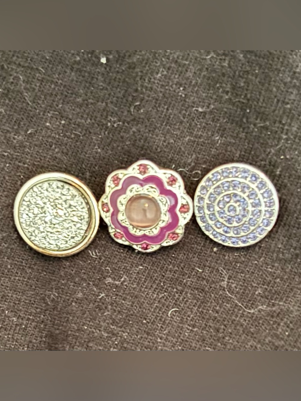 Pink Floral Enamel Brooch Pin with Gold Accents